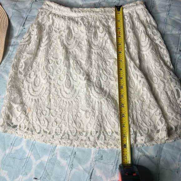 Monteau Women’s Lace Tulle Skirt Cream Size S - Picture 6 of 9